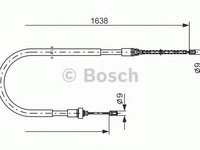 Cablu frana de mana PEUGEOT 206 CC (2D) (2000 - 2016) Bosch 1 987 477 586