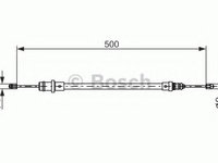 Cablu frana de mana PEUGEOT 806 (221) (1994 - 2002) Bosch 1 987 477 565