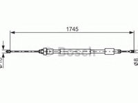 Cablu frana de mana PEUGEOT RANCH caroserie (5) (1996 - 2016) Bosch 1 987 477 576