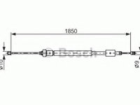 Cablu frana de mana PEUGEOT RANCH microbus (5F) (1996 - 2016) Bosch 1 987 477 595