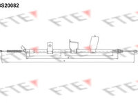 Cablu frana de mana RENAULT Koleos FTE FBS20082