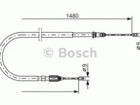 Cablu frana de mana RENAULT MEGANE I Break (KA0/1_) (1999 - 2003) Bosch 1 987 477 653
