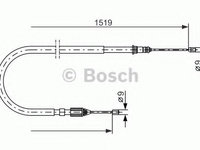 Cablu frana de mana RENAULT MEGANE I Break (KA0/1_) (1999 - 2003) Bosch 1 987 477 654