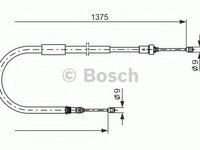 Cablu frana de mana RENAULT MODUS / GRAND MODUS (F/JP0_) (2004 - 2016) Bosch 1 987 477 967
