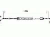 Cablu frana de mana RENAULT SYMBOL I (LB0/1/2_) (1998 - 2016) Bosch 1 987 477 783