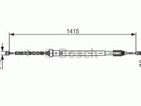 Cablu frana de mana RENAULT SYMBOL I (LB0/1/2_) (1998 - 2016) Bosch 1 987 477 782