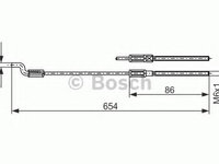 Cablu frana de mana SEAT ALHAMBRA (7V8, 7V9) (1996 - 2010) Bosch 1 987 477 833