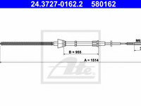 Cablu frana de mana SEAT IBIZA Mk II (6K1) (1993 - 1999) ATE 24.3727-0162.2