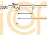 Cablu frana de mana SEAT Mii (KF1_) (2011 - 2016) COFLE 10.7143