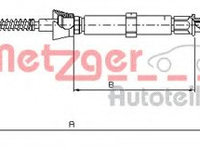 Cablu frana de mana SKODA FABIA (2006 - 2014) METZGER 10.9032