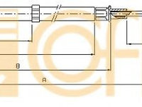 Cablu frana de mana SKODA OCTAVIA 1 Combi (1U5) (1998 - 2010) COFLE 10.7508