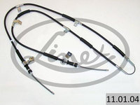 Cablu frana de mana Spate 2827mm/1237mm/1237mm CHEVROLET SPARK DAEWOO MATIZ 0.8/1.0 09.98- LINEX LIN11.01.04