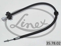 Cablu frana de mana Spate Dreapta 741mm tip frana: electric RENAULT GRAND SCENIC II 1.5D-2.0 d 04.04-06.09 LINEX LIN35.78.02