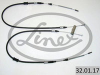 Cablu frana de mana Spate Dreapta/stanga 1398mm/825mm/1288mm/710mm OPEL ASTRA F ASTRA F CLASSIC KADETT E KADETT E COMBO 1.3-2.0 09.84-01.05 LINEX LIN32.01.17