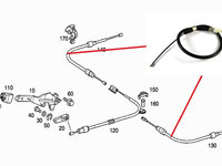 CABLU FRANA DE MANA SPATE MERCEDES A CLASS