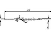 Cablu frana de mana VOLVO S40 II (MS) (2004 - 2016) Bosch 1 987 482 188