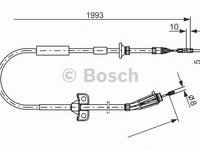 Cablu frana de mana VOLVO V70 XC (1997 - 2007) Bosch 1 987 477 819