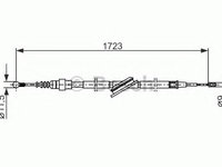 Cablu frana de mana VW BORA combi (1J6) (1999 - 2005) Bosch 1 987 477 686