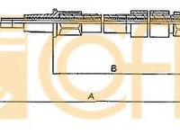 Cablu frana de mana VW JETTA   (16) (1978 - 1987) COFLE 10.740