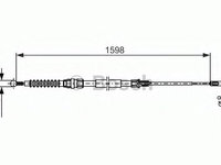 Cablu frana de mana VW JETTA IV (162, 163) (2010 - 2016) Bosch 1 987 482 379