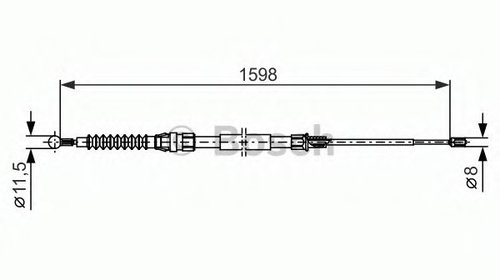Cablu frana de mana VW JETTA IV (162, 163) (2