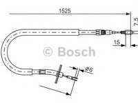 Cablu frana de mana VW LT Mk II caroserie (2DA, 2DD, 2DH) (1996 - 2006) Bosch 1 987 477 858