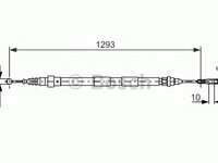 Cablu frana de parcare 1 987 477 630 BOSCH pentru Vw Sharan Ford Galaxy Seat Alhambra