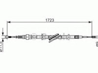 Cablu frana de parcare 1 987 477 686 BOSCH pentru Vw Golf Audi A3 Skoda Octavia Vw Bora Vw Jetta Vw Beetle Vw New Vw Novo Vw Rabbit