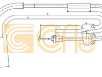 Cablu frana de parcare 10 4303 COFLE pentru Mini Mini 2010 2011 2012 2013