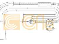 Cablu frana de parcare 10 4304 COFLE pentru Mini Mini 2001 2002 2003 2004 2005 2006