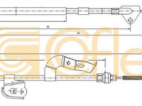 Cablu frana de parcare 10 4510 COFLE pentru Peugeot 107 Toyota Aygo