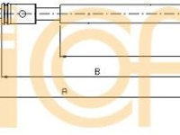 Cablu frana de parcare 10 4576 COFLE pentru CitroEn Xsara