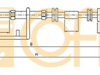 Cablu frana de parcare 10 5167 COFLE pentru Land rover Freelander Land rover Lr2