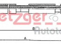 Cablu frana de parcare 10 6021 METZGER pentru Peugeot 205