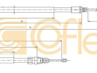 Cablu frana de parcare 10 6037 COFLE pentru Peugeot 208 Peugeot 207 Peugeot 2008