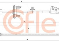 Cablu frana de parcare 10 6237 COFLE pentru Peugeot 3008