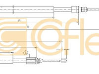 Cablu frana de parcare 10 6693 COFLE pentru Renault Megane