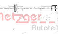 Cablu frana de parcare 10 6794 METZGER pentru Renault Gran Renault Megane