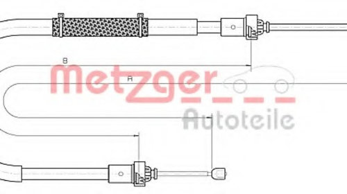 Cablu frana de parcare 10 6895 METZGER pentru