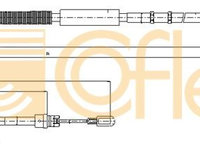 Cablu frana de parcare 10 7537 COFLE pentru Audi A4 Seat Exeo