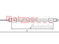 Cablu frana de parcare 10 9322 METZGER pentru Mercedes-benz A-class