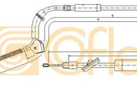 Cablu frana de parcare 10 9332 COFLE pentru Mercedes-benz A-class Mercedes-benz B-class