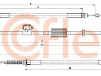 Cablu frana de parcare 11 5841 COFLE pentru Opel Astra