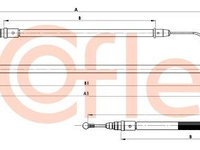 Cablu frana de parcare 11 5843 COFLE