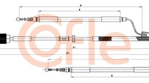 Cablu frana de parcare 11 5845 COFLE