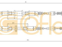 Cablu frana de parcare 11 585 COFLE pentru Opel Kadett Daewoo Cielo Daewoo Nexia