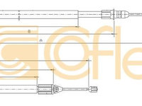 Cablu frana de parcare 11 6600 COFLE pentru Renault Symbol Renault Thalia