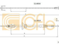 Cablu frana de parcare 11 6818KB COFLE pentru Opel Vivaro Nissan Primastar Renault Trafic