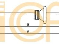 Cablu frana de parcare 11 6819 COFLE pentru Opel Vivaro