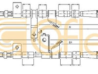 Cablu frana de parcare 17 3500 COFLE pentru Daewoo Tico